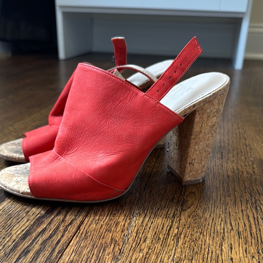 BCBGeneration Elegant Red Leather Women's Heels